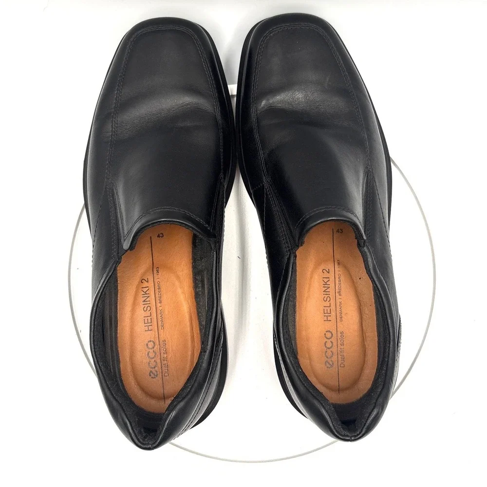ECCO Helsinki 2 Mens Black Leather Slip On Dress Loafers Shoes 50015401001 EU 43
